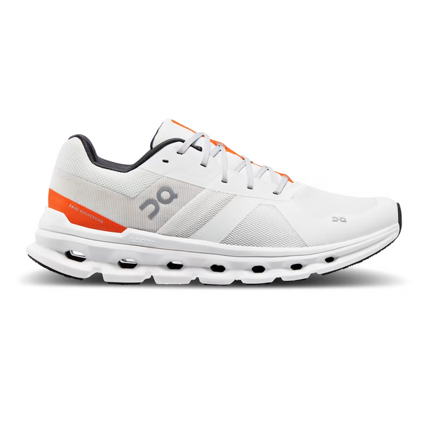 Cloudrunner Men's Shoes - Undyed White / Flame - Sneakerofhome - On Running - discount sneaker